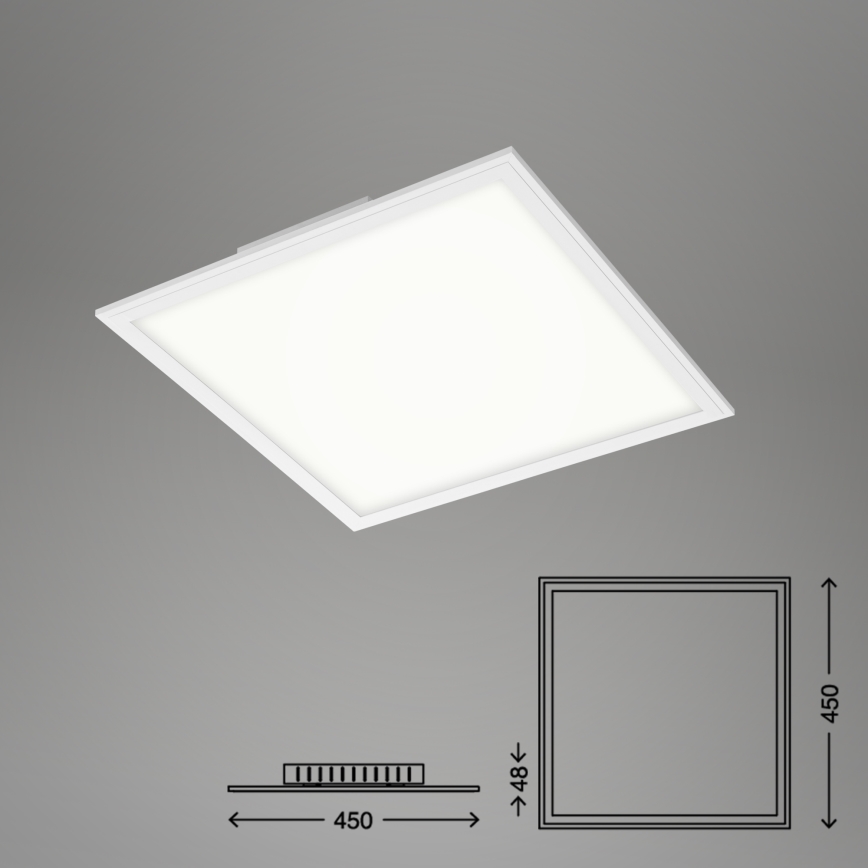 Briloner 7179-016 - Luminária de teto LED dimmerizável PIATTO LED/24W/230V 3000-6500K + controlo remoto