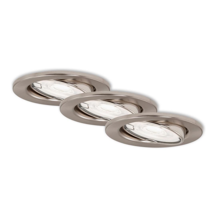 Briloner 7182-032 - CONJUNTO 3xIluminação de casa de banho LED com regulação 1xGU10/5W/230V IP23