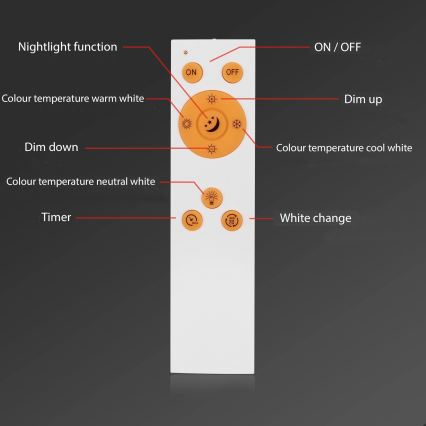 Briloner 7194-016 - Iluminação de teto LED com regulação SIMPLE LED/18W/230V 3000-6500K + controlo remoto