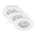 Briloner 7197-036-CONJUNTO 3x Foco de encastrar de casa de banho LED com regulação LED/4,5W/230V IP44