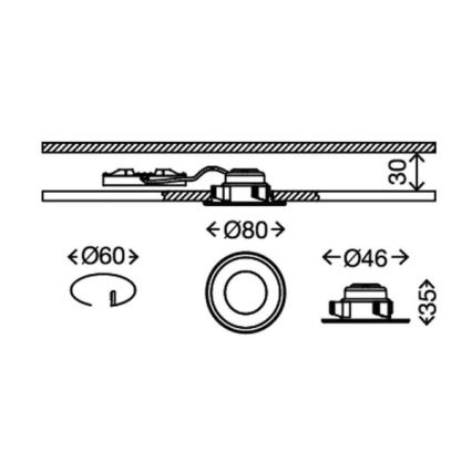 Briloner 7197-036-CONJUNTO 3x Focos de encastrar para casa de banho LED com regulação LED/4,5W/230V IP44