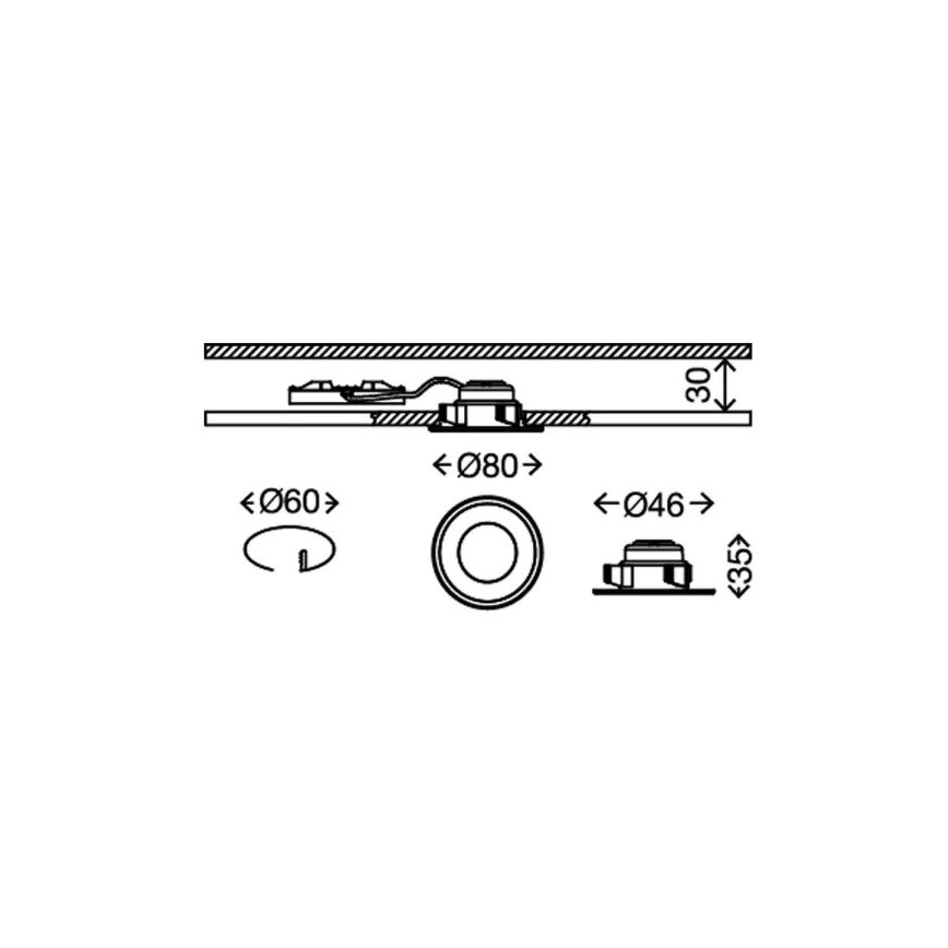 Briloner 7197-036-CONJUNTO 3x Focos de encastrar para casa de banho LED com regulação LED/4,5W/230V IP44
