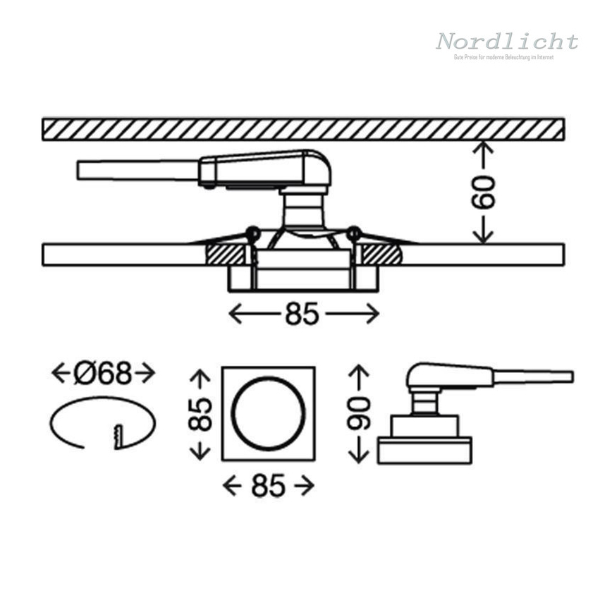 Briloner 7200-016 - Foco de encastrar de casa de banho LED ATTACH 1xGU10/3W/230V IP23