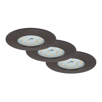 Briloner 7204-031 - CONJUNTO 3x Foco de encastrar de casa de banho LED ATTACH LED/5W/230V IP44