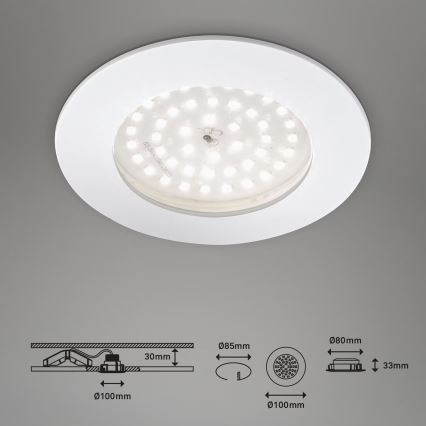 Briloner 7206-016 - Foco de encastrar LED para casa de banho  LED/10,5W/230V IP44