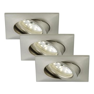 Briloner 7210-032 - CONJUNTO 3x Focos de encastrar LED para casa de banho  ATTACH LED/5W/230V IP23 cromado mate