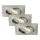 Briloner 7210-032 - CONJUNTO 3x Focos de encastrar LED para casa de banho  ATTACH LED/5W/230V IP23 cromado mate