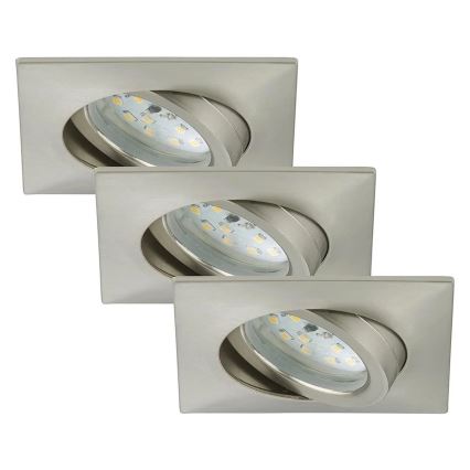 Briloner 7210-032 - CONJUNTO 3x Focos de encastrar LED para casa de banho  ATTACH LED/5W/230V IP23 cromado mate