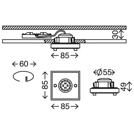 Briloner 7215-012 - Foco de encastrar de casa de banho LED ATTACH LED/5W/230V IP44