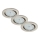 Briloner 7220-032 - CONJUNTO 3x Iluminação embutida de casa de banho LED FIT 1xGU10/5W/230V níquel mate
