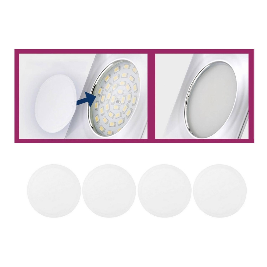 Briloner 7224-040 - CONJUNTO 4x Difusor para luzes embutidas d. 69 mm