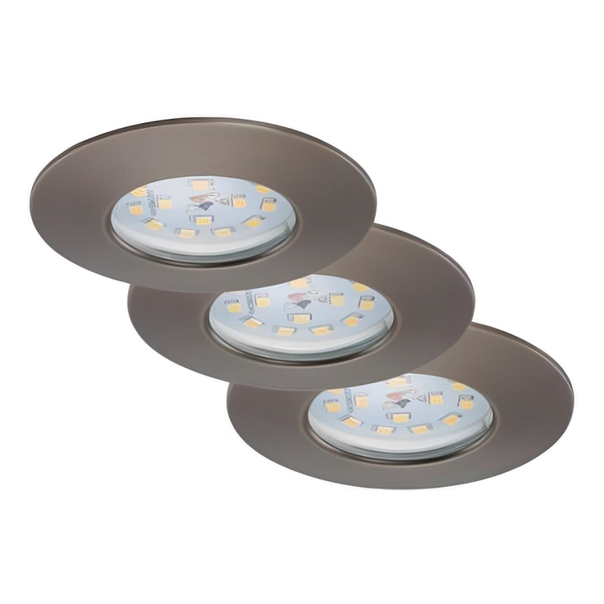 Briloner 7231-031- CONJUNTO 3x Foco de encastrar de casa de banho LED com regulação LED/5,5W/230V IP44