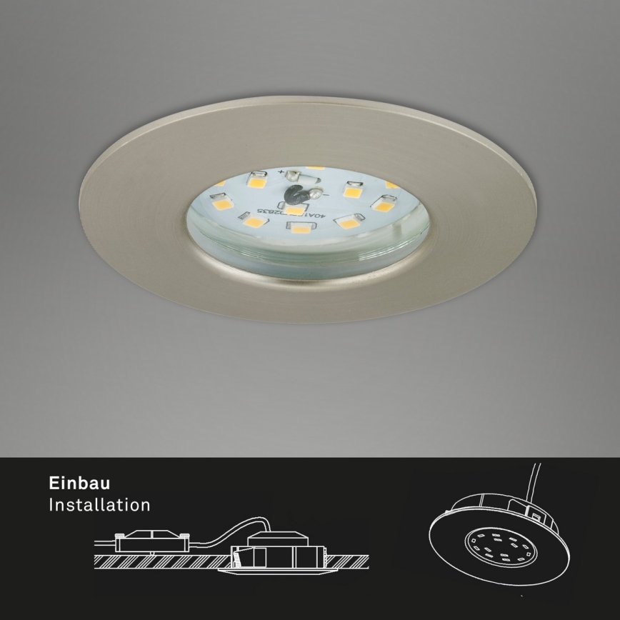 Briloner 7231-032 - CONJUNTO 3x LED Regulação casa de banho embutido ATTACH iluminação LED/5,5W/230V IP44