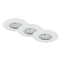 Briloner 7231-036 - CONJUNTO 3x Focos de encastrar LED para casa de banho com regulação LED/5,5W/230V IP44