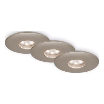 Briloner 7240-032 - CONJUNTO 3x Focos de encastrar LED para casa de banho  ATTACH LED/1,8W/230V IP44 cromado mate