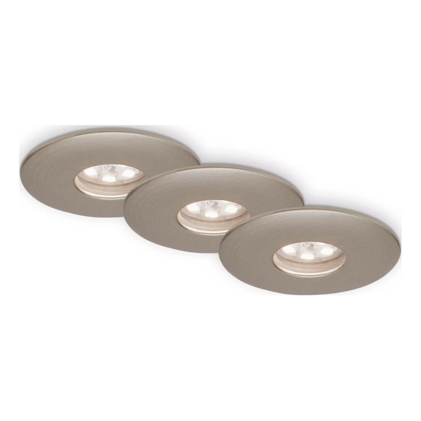 Briloner 7240-032 - CONJUNTO 3x Focos de encastrar LED para casa de banho  ATTACH LED/1,8W/230V IP44 cromado mate