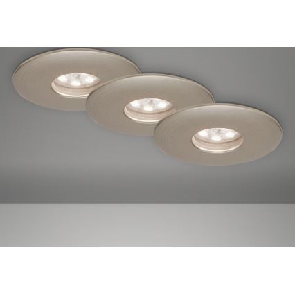 Briloner 7240-032 - CONJUNTO 3x Focos de encastrar LED para casa de banho  ATTACH LED/1,8W/230V IP44 cromado mate