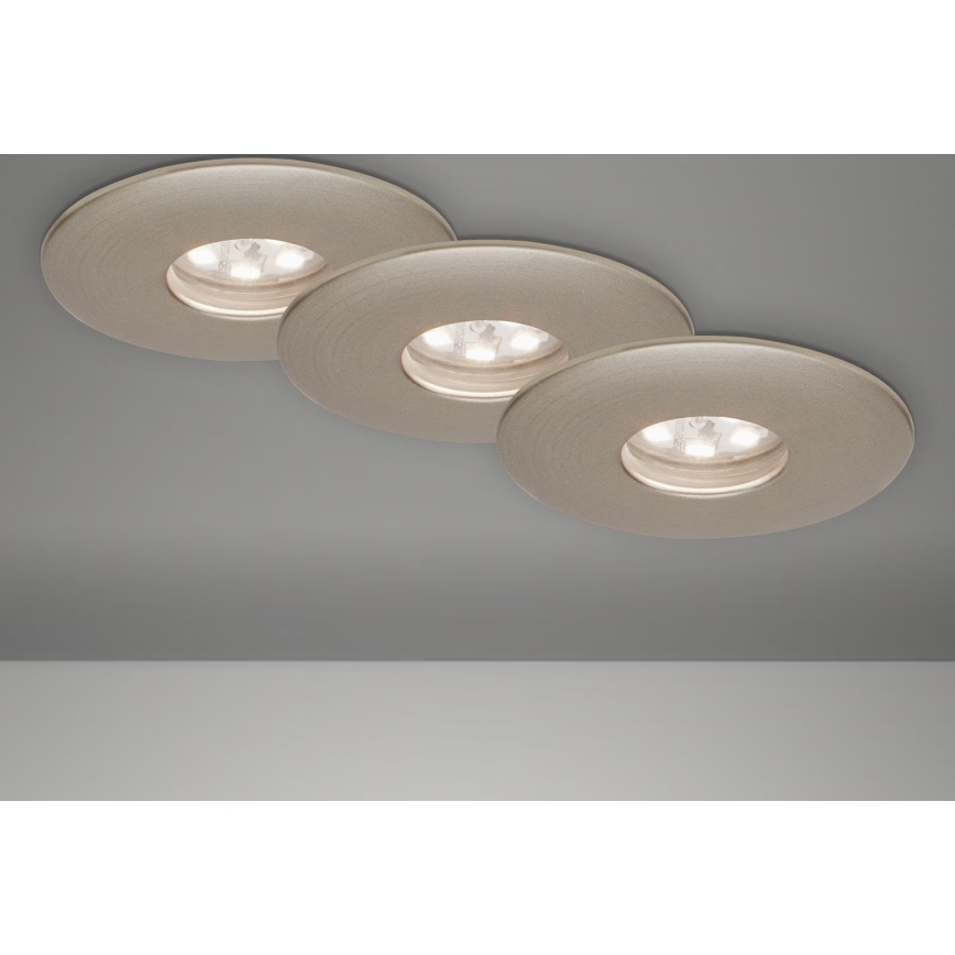 Briloner 7240-032 - CONJUNTO 3x Focos de encastrar LED para casa de banho  ATTACH LED/1,8W/230V IP44 cromado mate