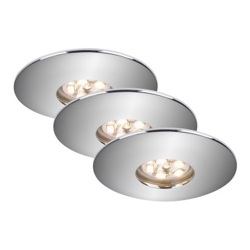 Briloner 7240-038 - CONJUNTO 3x Iluminação embutida de casa de banho LED ATTACH LED/1,8W/230V IP44