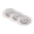 Briloner 7257-039 - CONJUNTO 3x Foco de encastrar de casa de banho LED ATTACH LED/4,5W/230V IP44