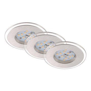 Briloner 7257-039 - CONJUNTO 3x Foco de encastrar de casa de banho LED ATTACH LED/4,5W/230V IP44