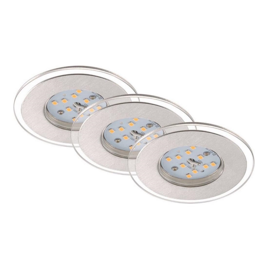 Briloner 7257-039 - CONJUNTO 3x Foco de encastrar de casa de banho LED ATTACH LED/4,5W/230V IP44