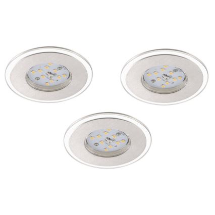 Briloner 7257-039 - CONJUNTO 3x Foco de encastrar de casa de banho LED ATTACH LED/4,5W/230V IP44