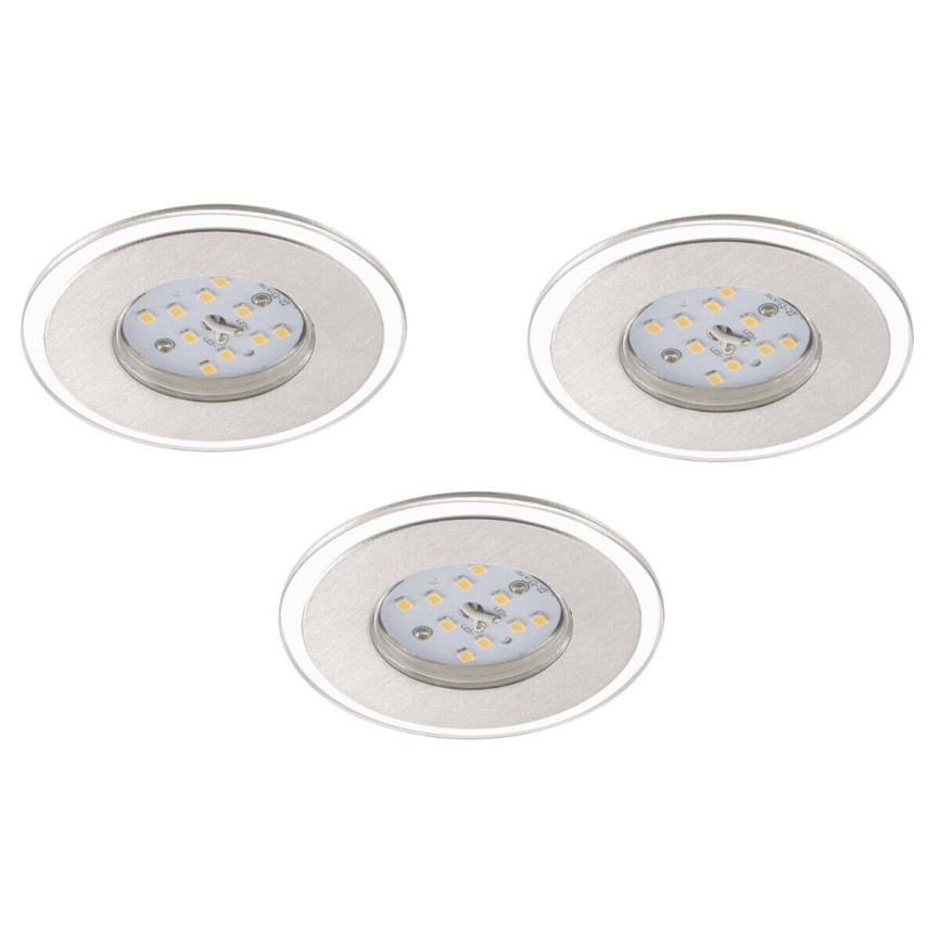 Briloner 7257-039 - CONJUNTO 3x Foco de encastrar de casa de banho LED ATTACH LED/4,5W/230V IP44