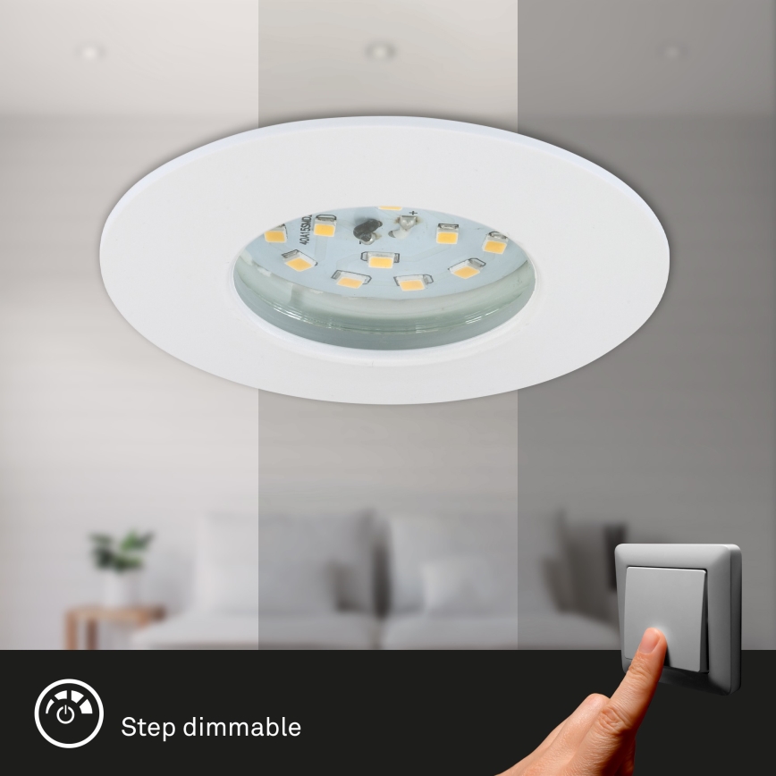 Briloner 7295-016- Iluminação embutida de casa de banho LED com regulação ATTACH LED/6,5W/230V IP44