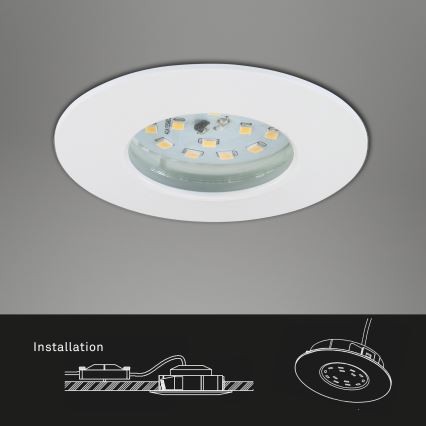 Briloner 7295-016- Iluminação embutida de casa de banho LED com regulação ATTACH LED/6,5W/230V IP44