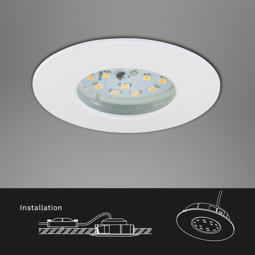Briloner 7295-016- Iluminação embutida de casa de banho LED com regulação ATTACH LED/6,5W/230V IP44