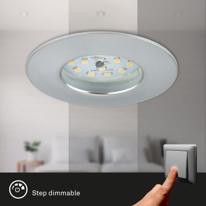 Briloner 7295-019- Iluminação embutida de casa de banho LED com regulação ATTACH LED/6,5W/230V IP44