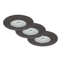 Briloner 7295-031 - CONJUNTO 3x Foco de encastrar de casa de banho LED com regulação ATTACH LED/6,5W/230V IP44