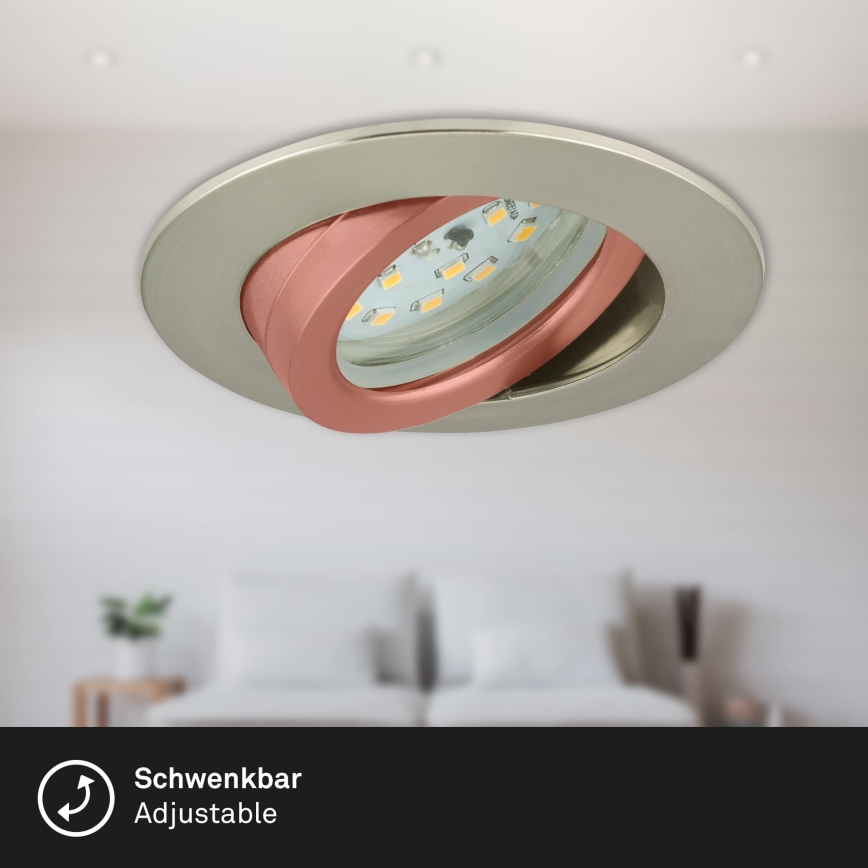 Briloner 7296-012 - Foco de encastrar LED para casa de banho com regulação ATTACH LED/6,5W/230V IP23 cromado mate