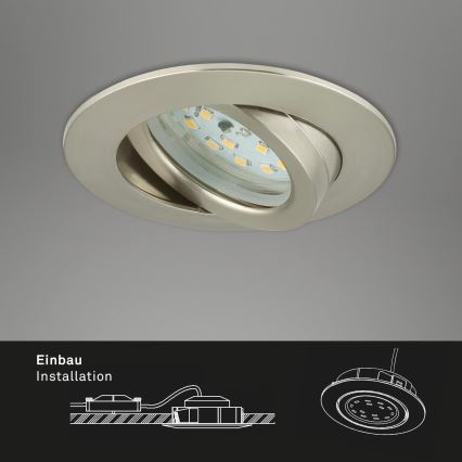 Briloner 7296-012 - Foco de encastrar LED para casa de banho com regulação ATTACH LED/6,5W/230V IP23 cromado mate