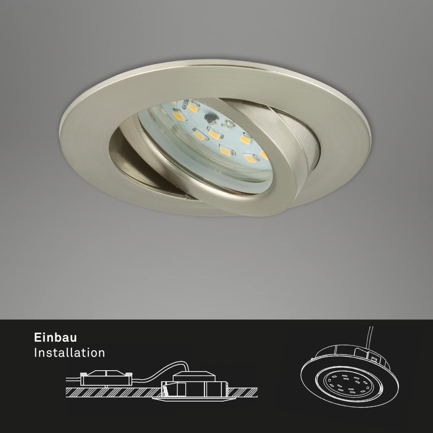 Briloner 7296-012 - Foco de encastrar LED para casa de banho com regulação ATTACH LED/6,5W/230V IP23 cromado mate