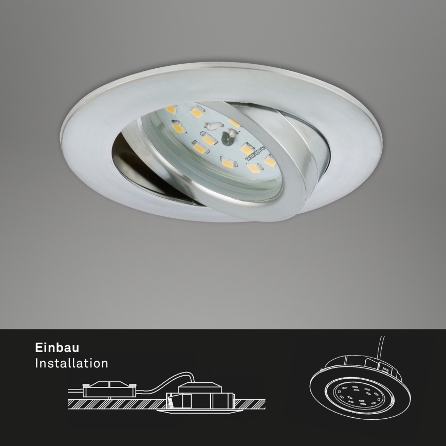 Briloner 7296-019 - Foco de encastrar para casa de banho LED com regulação LED/6,5W/230V IP23