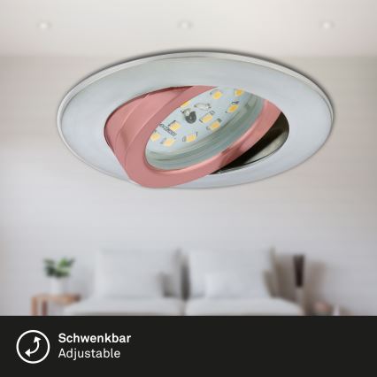 Briloner 7296-019 - Foco de encastrar para casa de banho LED com regulação LED/6,5W/230V IP23