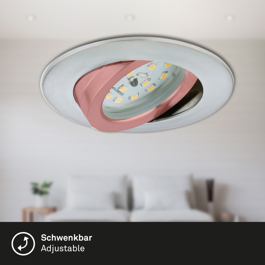 Briloner 7296-019 - Foco de encastrar para casa de banho LED com regulação LED/6,5W/230V IP23