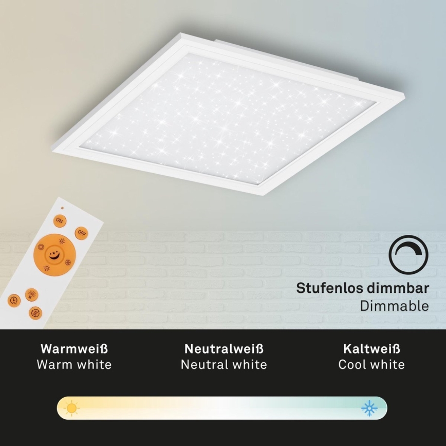 Briloner 7301-016 - Iluminação de teto LED com regulação STARRY SKY LED/18W/230V 3000-6000K + controlo remoto