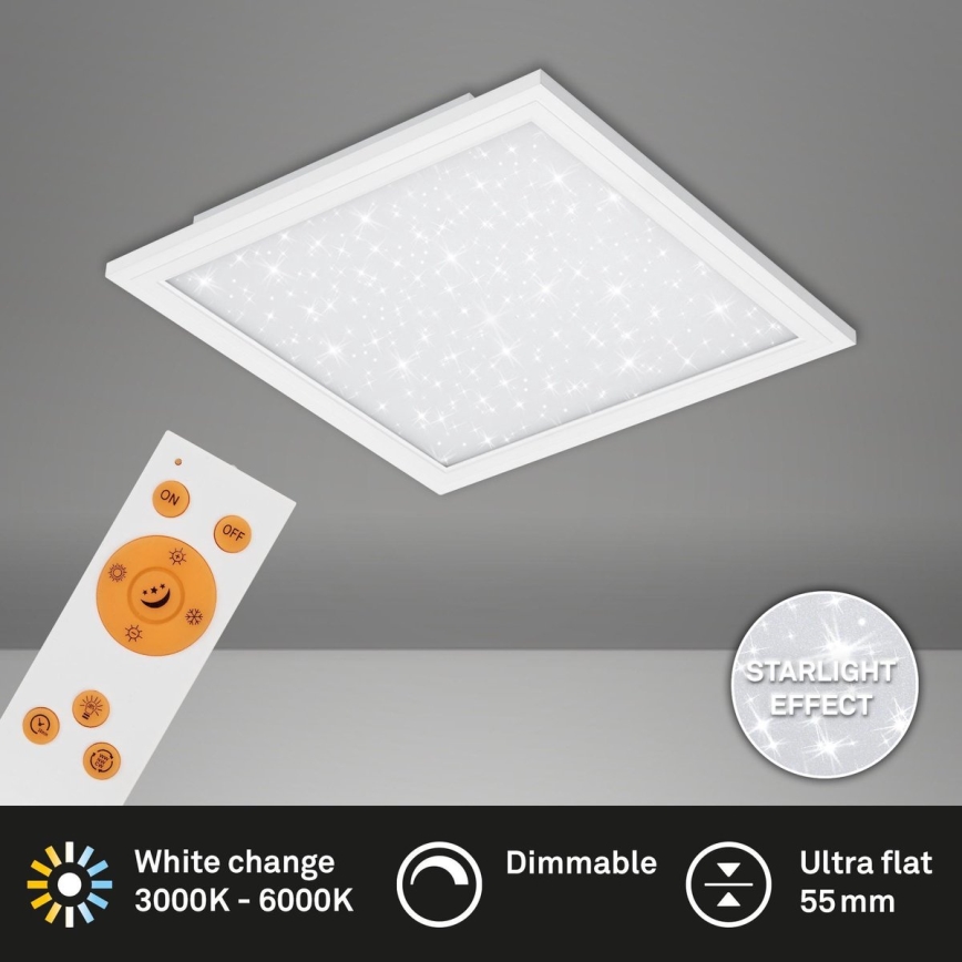 Briloner 7301-016 - Iluminação de teto LED com regulação STARRY SKY LED/18W/230V 3000-6000K + controlo remoto