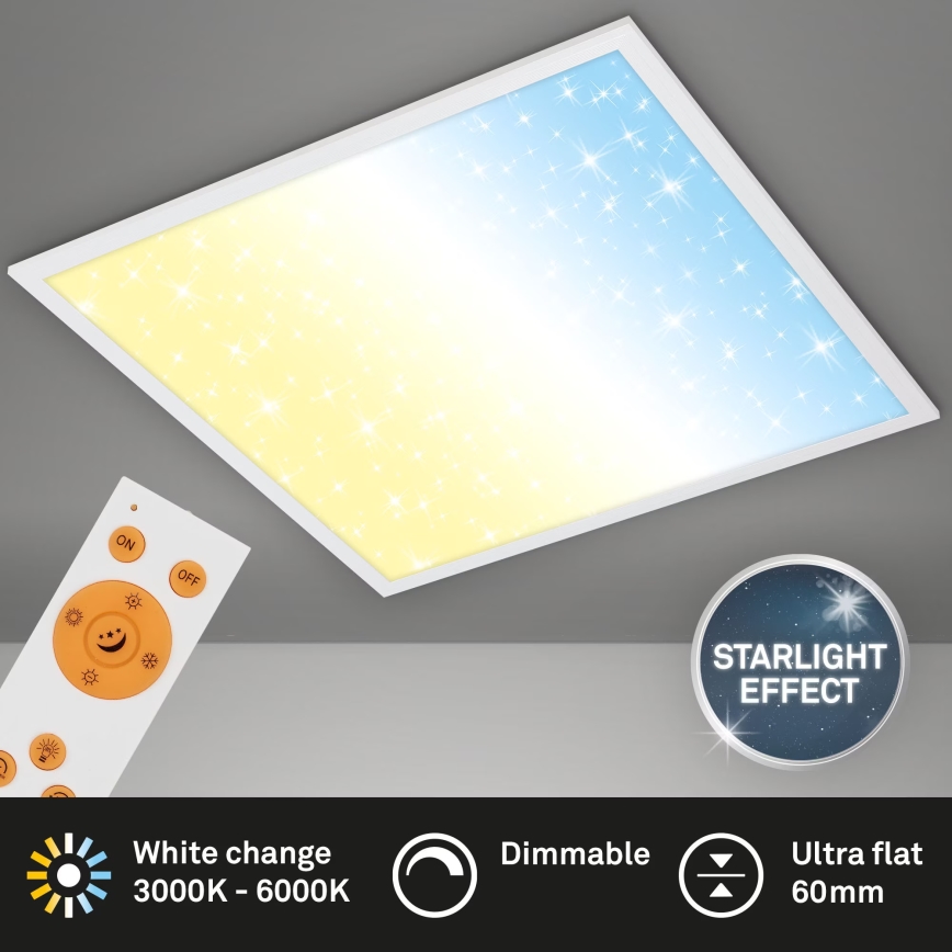 Briloner 7303-016 - Iluminação de teto LED com regulação STARRY SKY LED/36W/230V 3000-6000K + comando