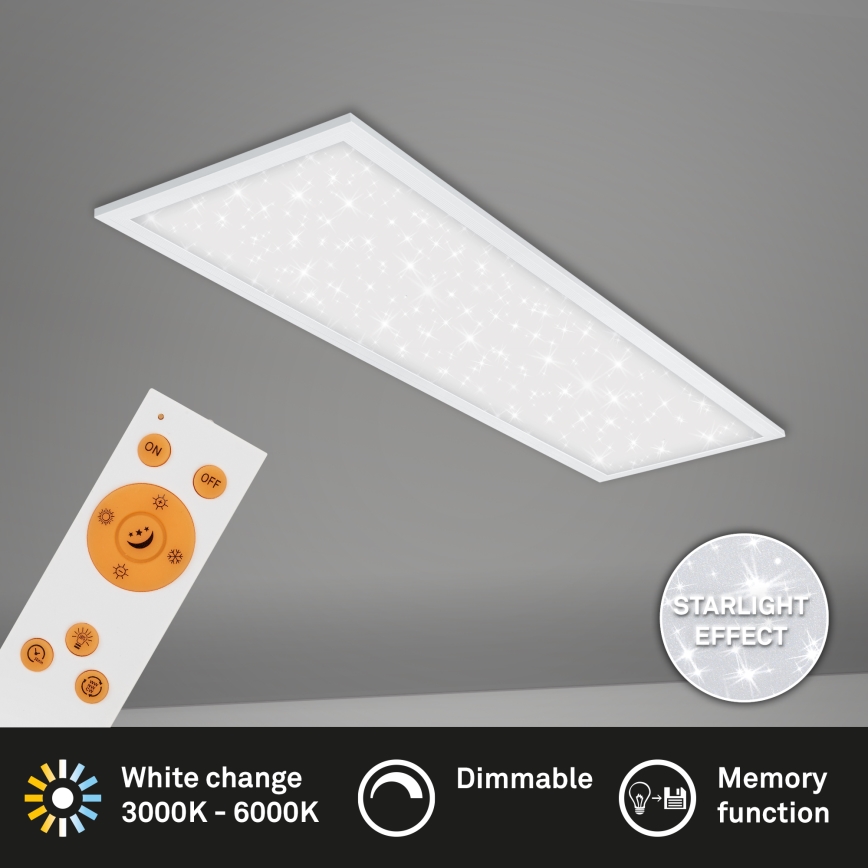 Briloner 7308-016 - Iluminação de teto LED com regulação STARRY SKY LED/24W/230V 3000-6000K + controlo remoto