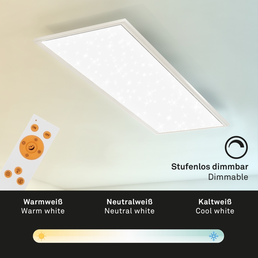 Briloner 7308-016 - Iluminação de teto LED com regulação STARRY SKY LED/24W/230V 3000-6000K + controlo remoto