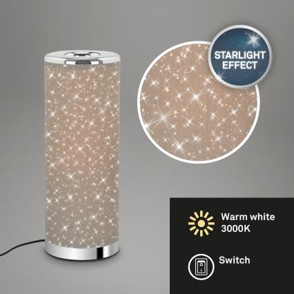 Briloner 7334-011 - Candeeiro de mesa LED STARRY SKY 1xGU10/5W/230V castanho