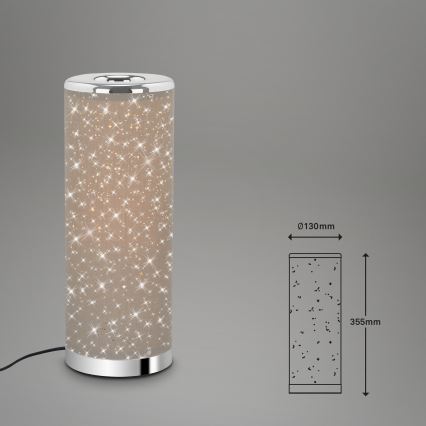 Briloner 7334-011 - Candeeiro de mesa LED STARRY SKY 1xGU10/5W/230V castanho