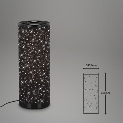 Briloner 7334-015 - Candeeiro de mesa LED STARRY SKY 1xGU10/5W/230V preto