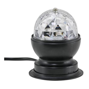 Briloner 7347-015 - Bola de discoteca de mesa LUZ DISCO LED 1xE27/3W/230V