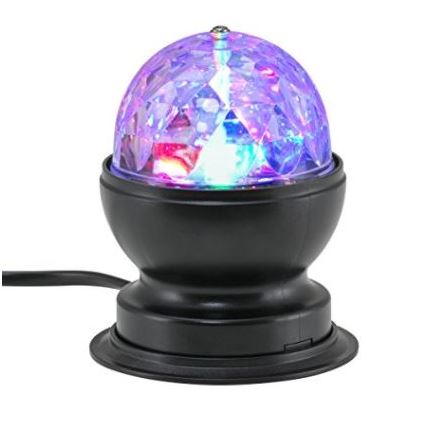 Briloner 7347-015 - Bola de discoteca de mesa LUZ DISCO LED 1xE27/3W/230V