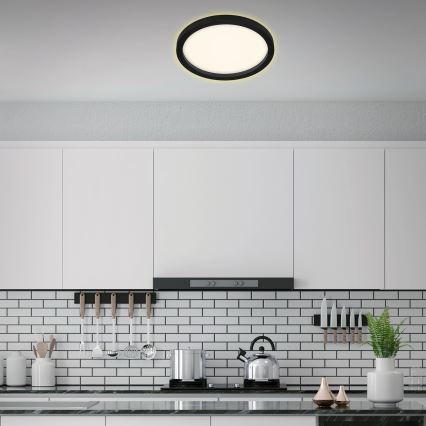Briloner 7361-015 - Iluminação de teto LED CADRE LED/18W/230V d. 29,7 cm preta